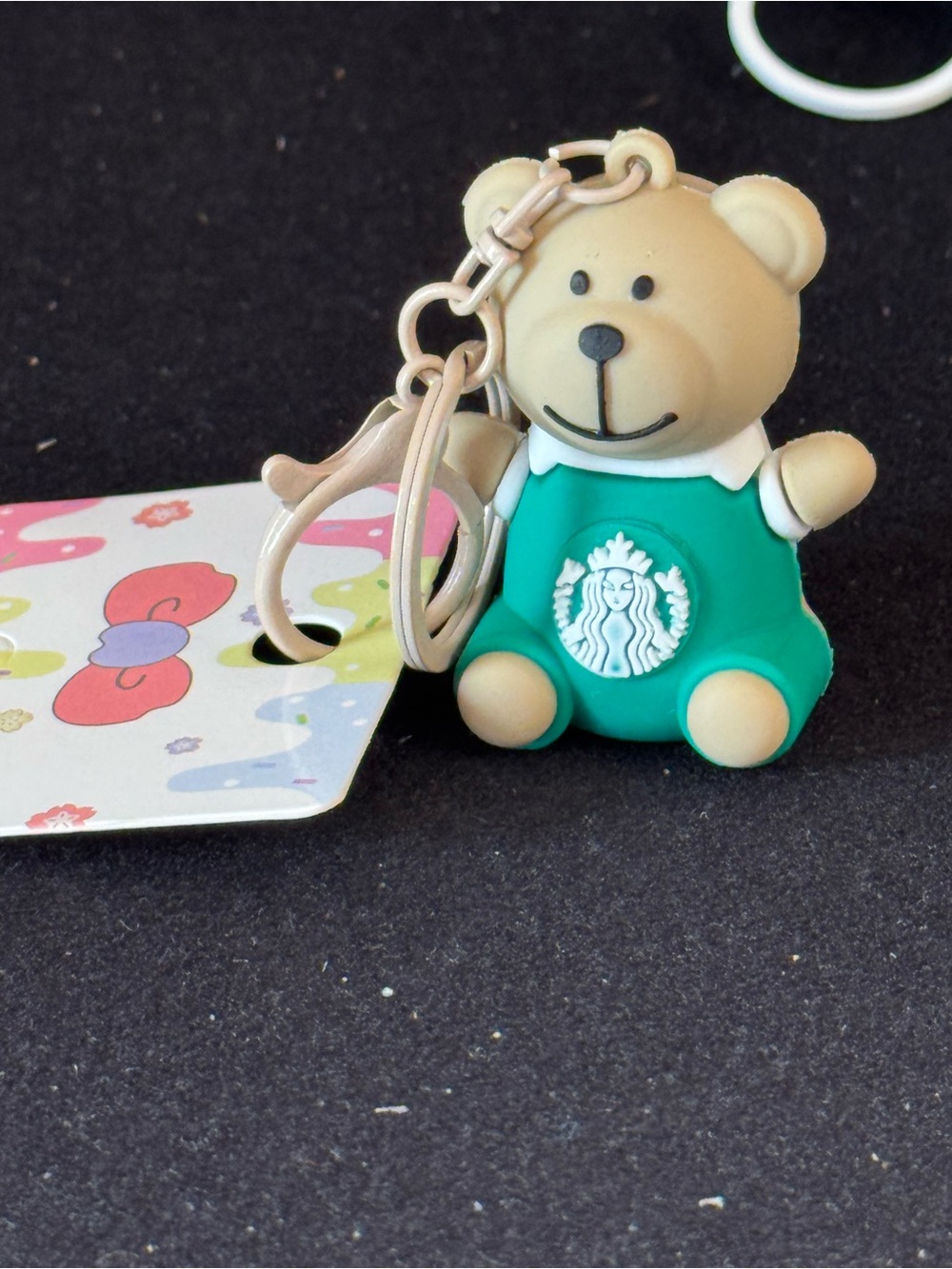 Cute Barista Bear Keychain BagCharm — NWT Green